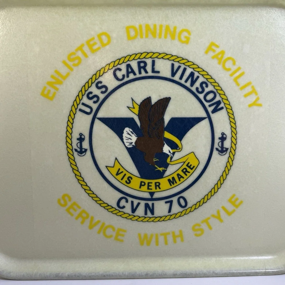 1981 USS Carl Vinson CVN-70 Enlisted Dining Tray Aircraft Carrier Navy Cvn70 VTG
